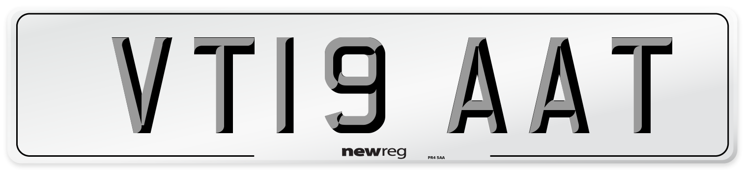 VT19 AAT Number Plate from New Reg